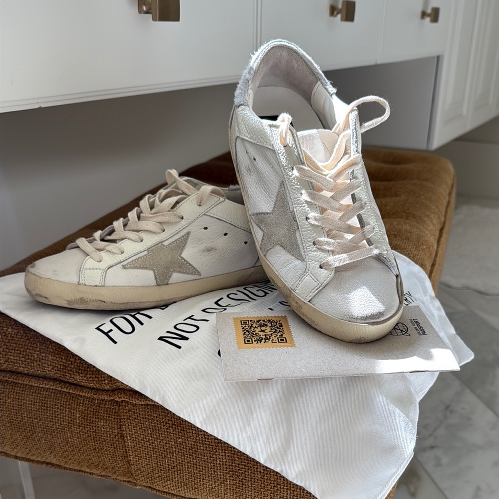 Golden Goose Superstar hair calf heel sneaker